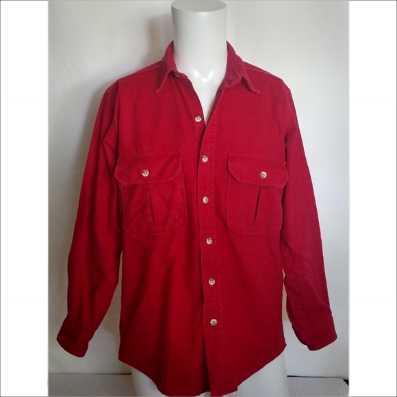 Vintage Cabelas Outdoor GearRed Long Sleeve Shir - Picture 2 of 10